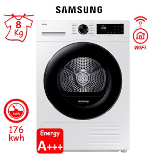 ΣΤΕΓΝΩΤΗΡΙΟ SAMSUNG DV80CGC2B0AELE (8Kg) ΕΛΛΗΝΙΚΗΣ ΑΝΤΙΠΡΟΣΩΠΕΙΑΣ ME WiFi