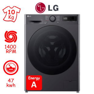 ΠΛΥΝΤΗΡΙΟ ΡΟΥΧΩΝ LG F4R5010TSMB (10Kg / 1400RPM) ΕΛΛΗΝΙΚΗΣ ΑΝΤΙΠΡΟΣΩΠΕΙΑΣ ΜΑΥΡΟ INOX NEO ΜΟΝΤΕΛΟ