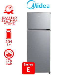 ΨΥΓΕΙΟ ΔΙΠΟΡΤΟ MIDEA MDRT294FGΕ50 ΚΛΑΣΙΚΗΣ ΨΥΞΗΣ ΕΛΛΗΝΙΚΗΣ ΑΝΤΙΠΡΟΣΩΠΕΙΑΣ