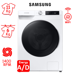 ΠΛΥΝΤΗΡΙΟ ΣΤΕΓΝΩΤΗΡΙΟ SAMSUNG WD10T654DBH/S6 (11Kg ΠΛΥΣ / 6Kg ΣΤΕΓ / 1400RPM) STEAM ΕΛΛΗΝΙΚΗΣ ΑΝΤΙΠΡΟΣΩΠΕΙΑΣ