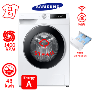 ΠΛΥΝΤΗΡΙΟ ΡΟΥΧΩΝ SAMSUNG WW11DG6B85LEU4 (11Kg / 1400RPM) AUTO DISPENSER ΕΛΛΗΝΙΚΗΣ ΑΝΤΙΠΡΟΣΩΠΕΙΑΣ ΝΕΟ ΜΟΝΤΕΛΟ